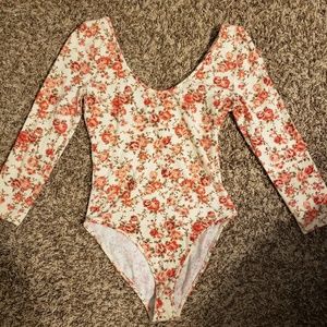 F21 floral body suit